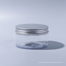 50ml Pet Jar Pot à bouche large en plastique pour bonbons pour la crème glacée pour la qualité de l&#39;alimentation cosmétiques avec des bouchons en aluminium